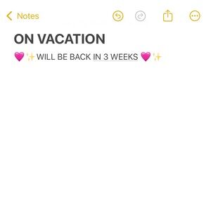 Pink and White Vacation Note